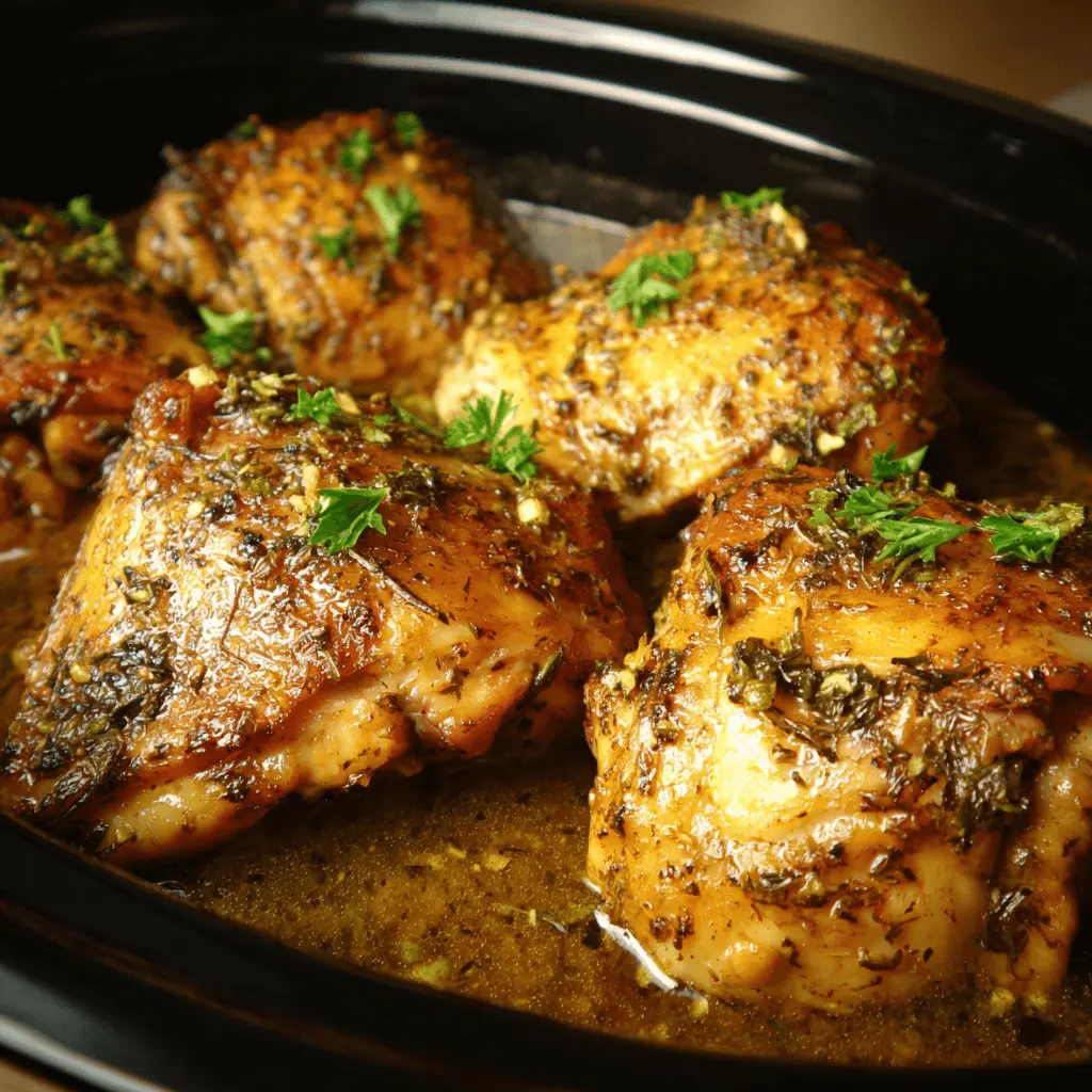 Easy & Juicy Chicken Thigh Crockpot Recipe